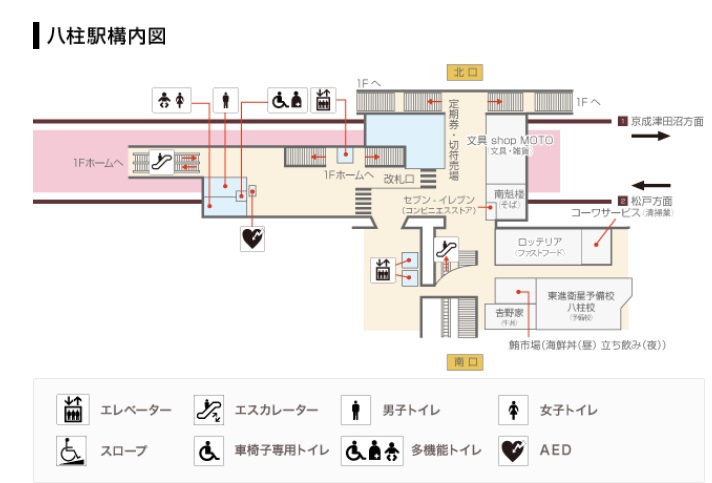 八柱駅構内