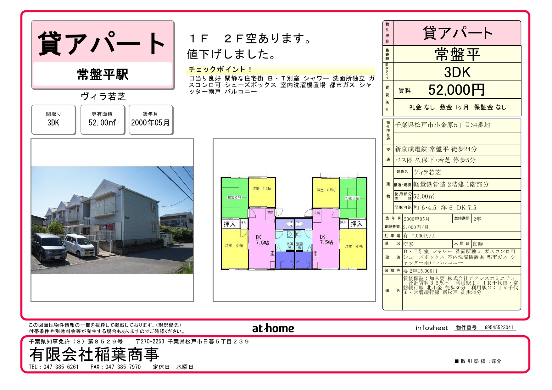 画像の賃貸物件は一例になります。現在は募集してない物件も含まれております。予めご了承ください。